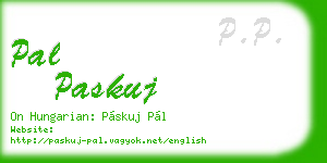 pal paskuj business card