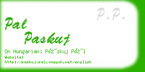 pal paskuj business card